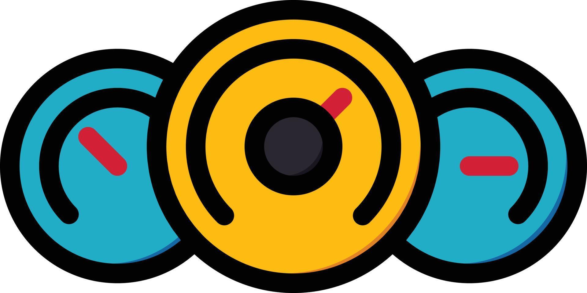 dashboard speed gauge driving - filled outline icon vector