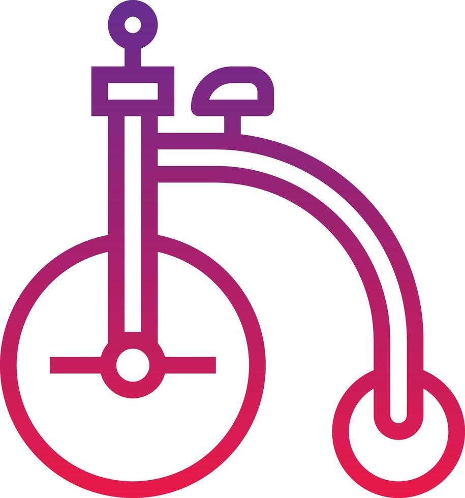 bicycle vehicle show circus - gradient icon vector