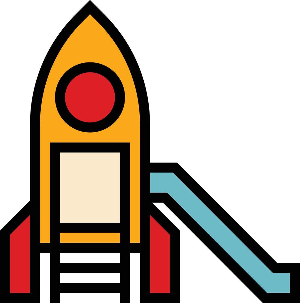 playground park carnival slider - filled outline icon vector