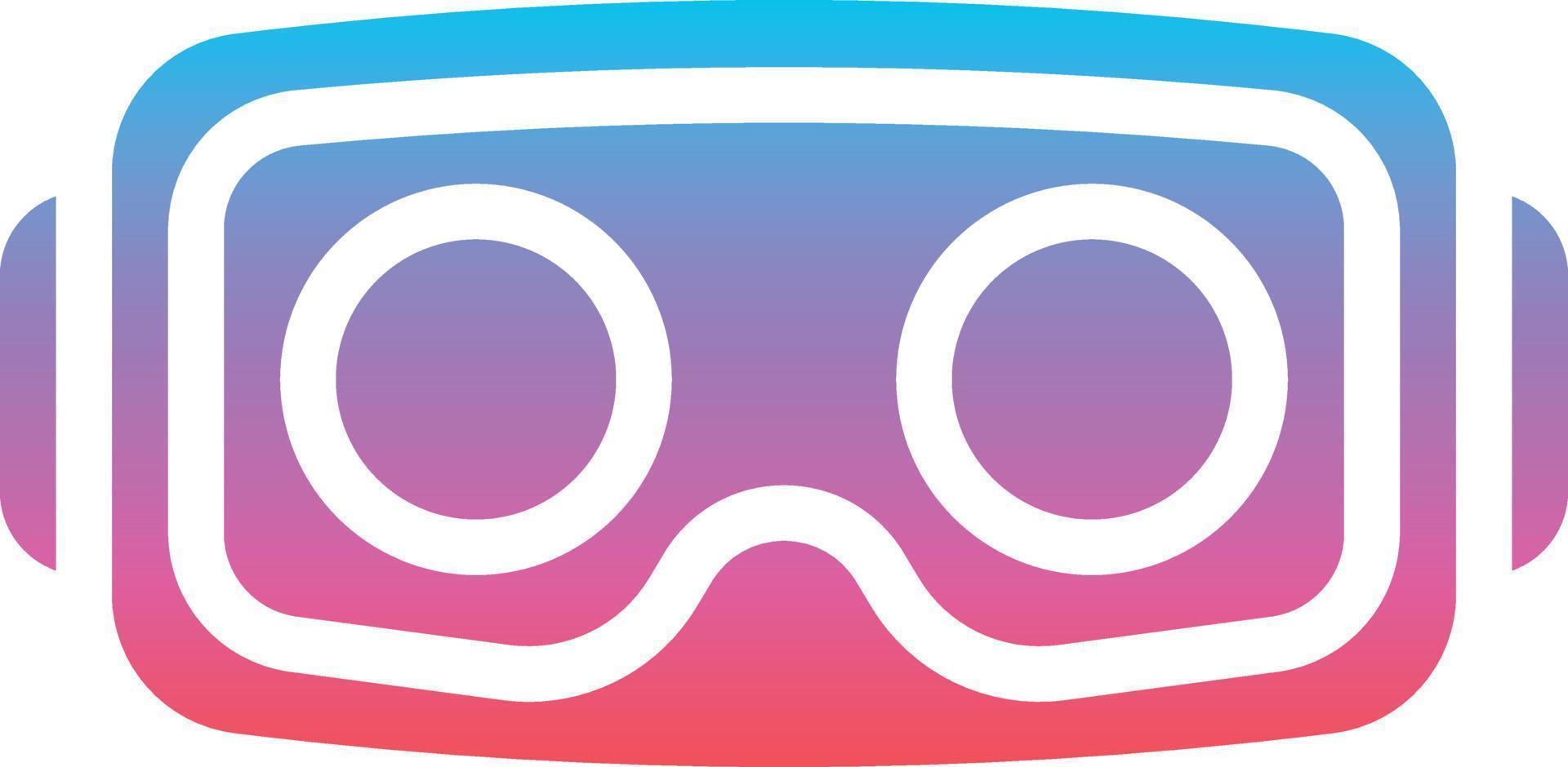 vr wifi technology headset - gradient solid icon vector