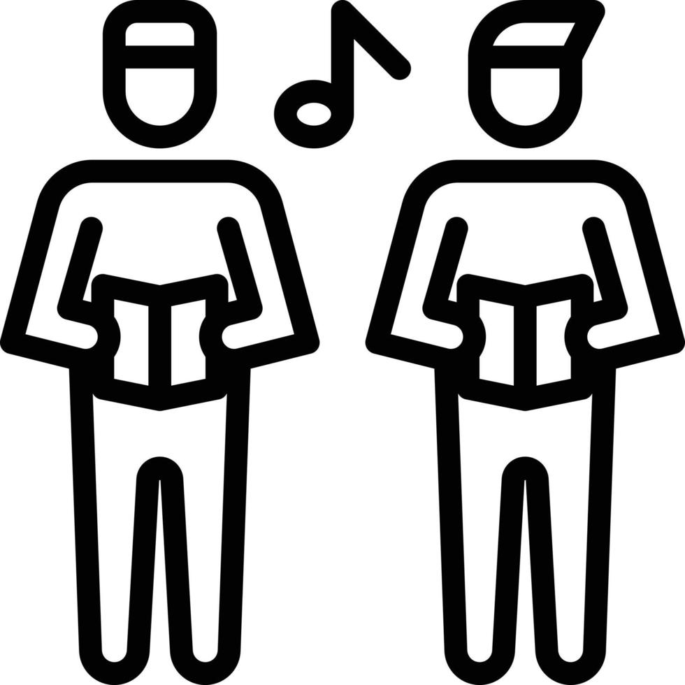 choir music song chorus voice - outline icon vector