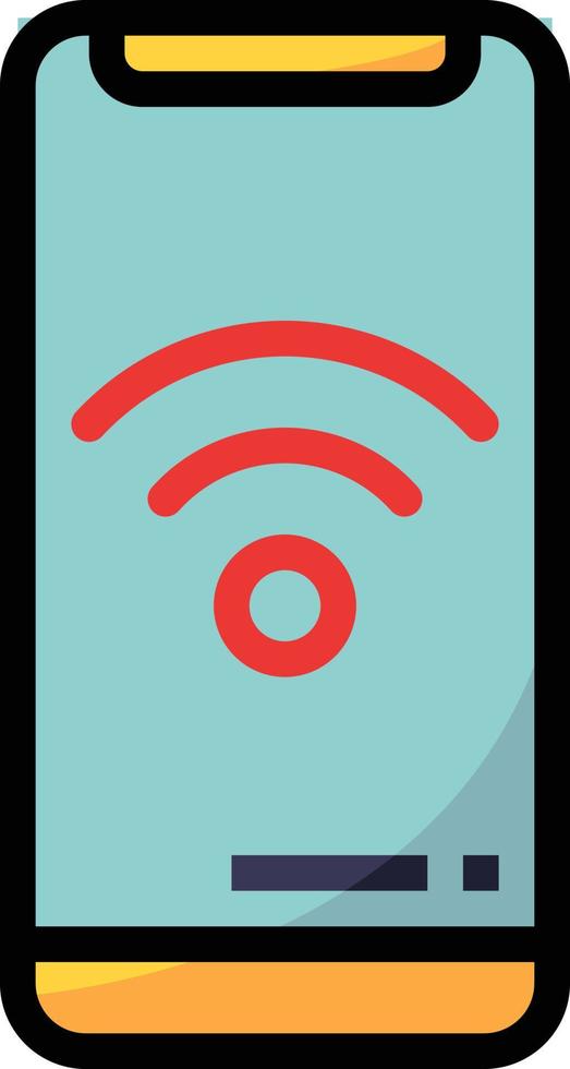 smartphone mobile phone cellphone - filled outline icon vector
