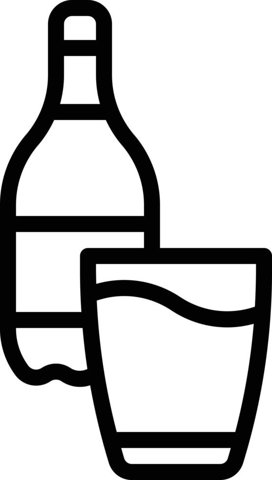 bebida de vidrio de botella de agua potable - icono de contorno vector