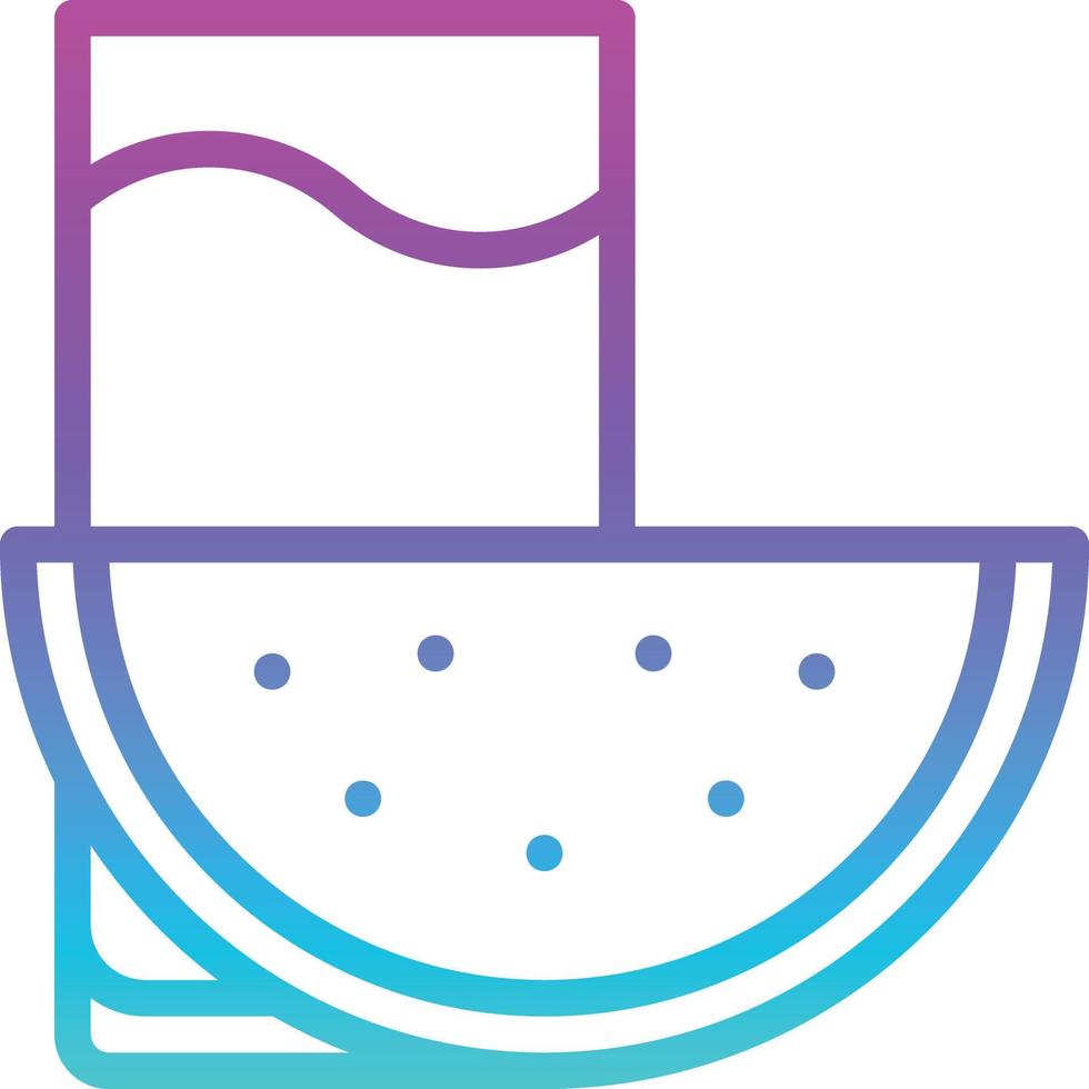 watermelon juice fruit glass beverage - gradient icon vector