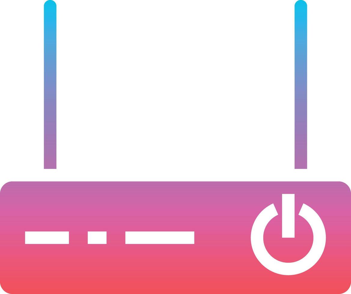 router wifi modem - gradient solid icon vector