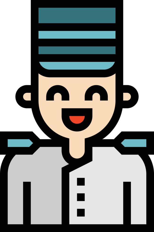 bellboy avatar job hotel - filled outline icon vector