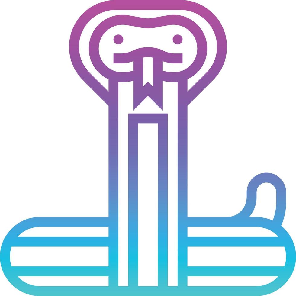 snake animal shoe citcus carnival - gradient icon vector