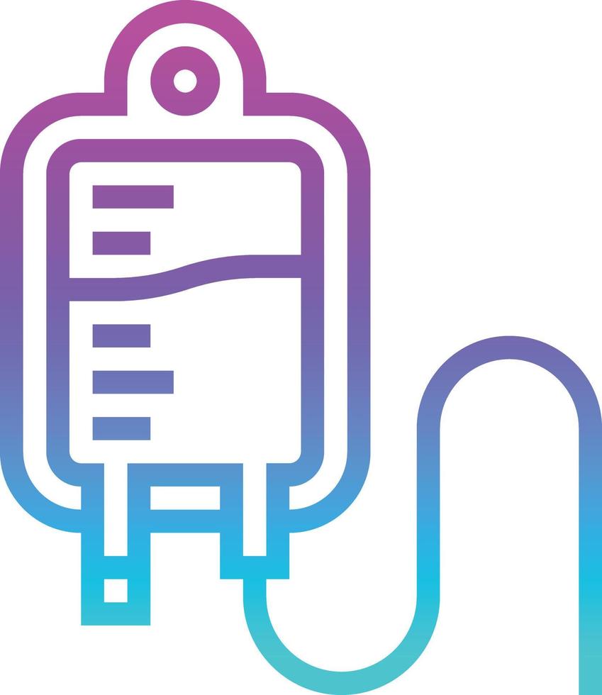 saline bag healthcare medical - gradient icon vector