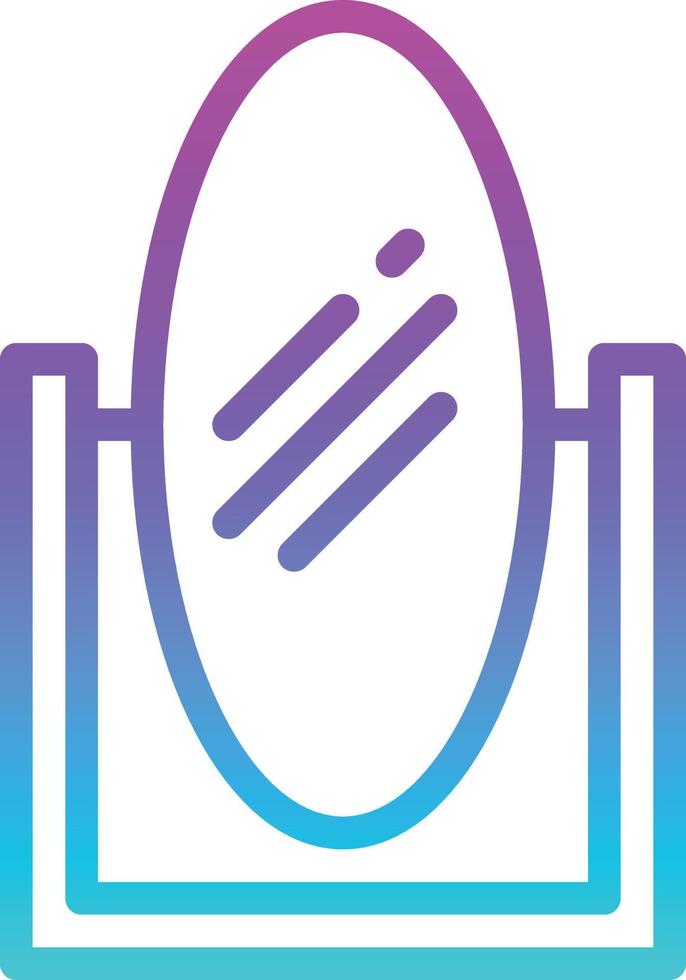 mirror dressing glass fashion furniture - gradient icon vector