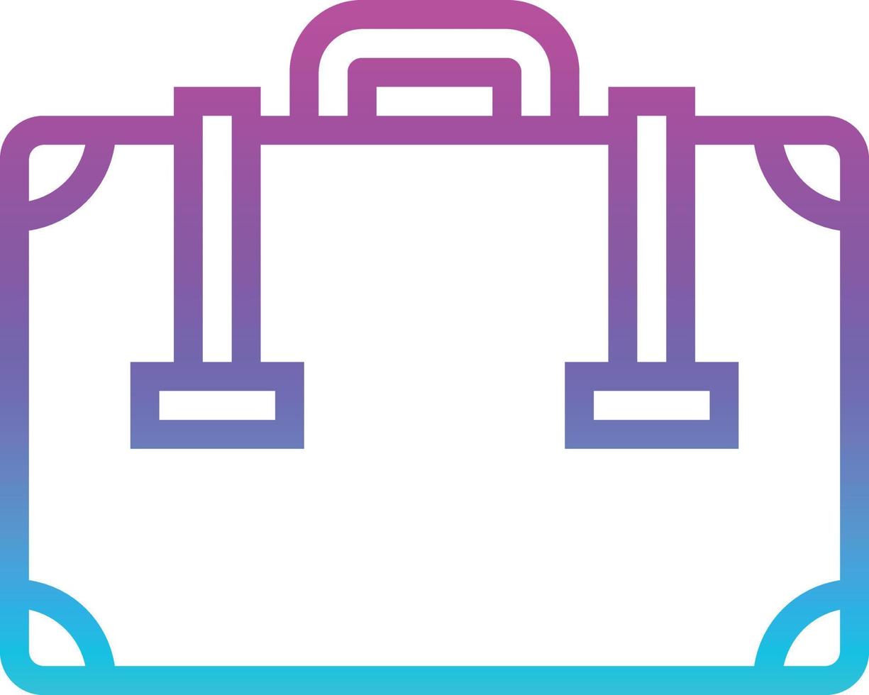 luggage travel hotel - gradient icon vector
