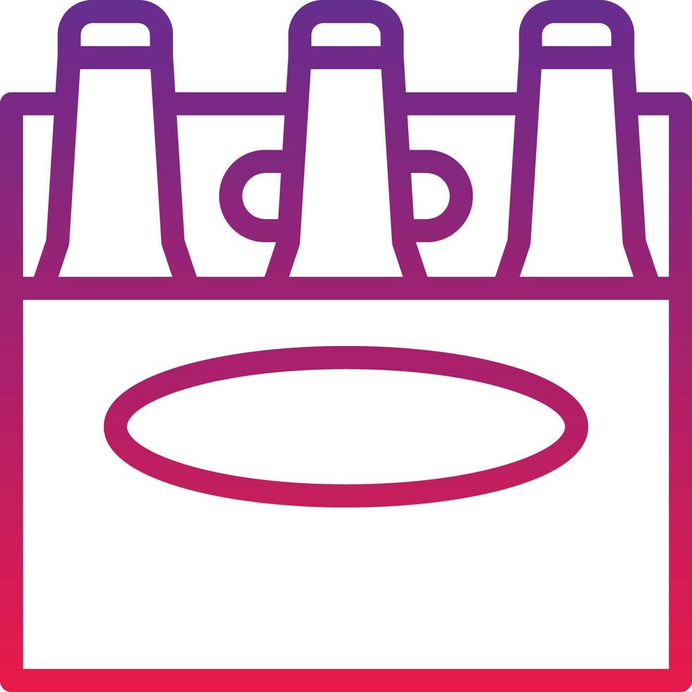 beer bottles pack alcohol party - gradient icon vector
