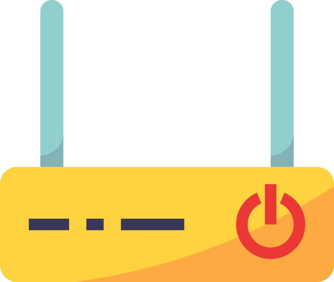 router wifi modem - flat icon vector