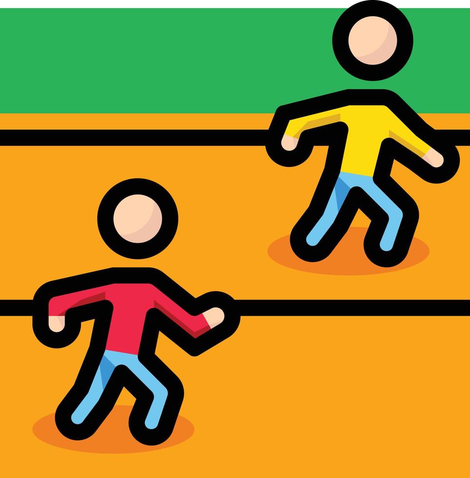 physical education running winner compete - filled outline icon vector