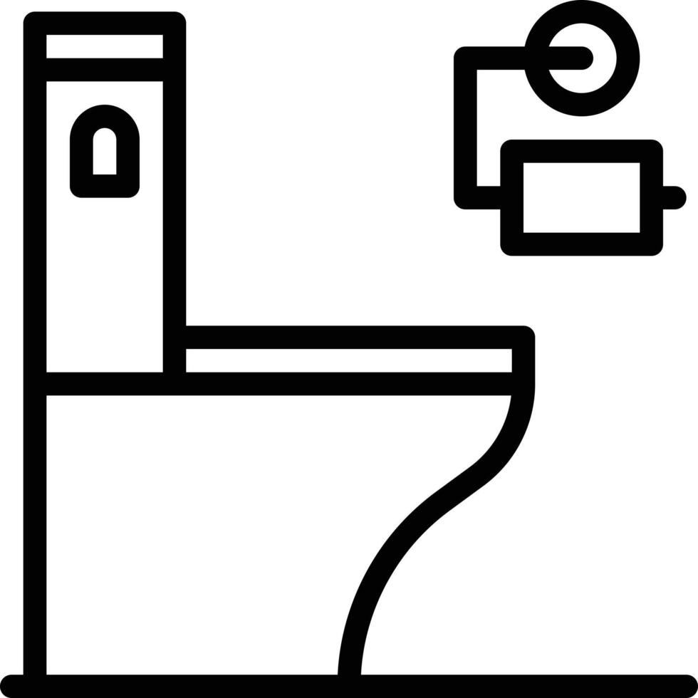 toilet restroom bathroom lavatory wc - outline icon vector