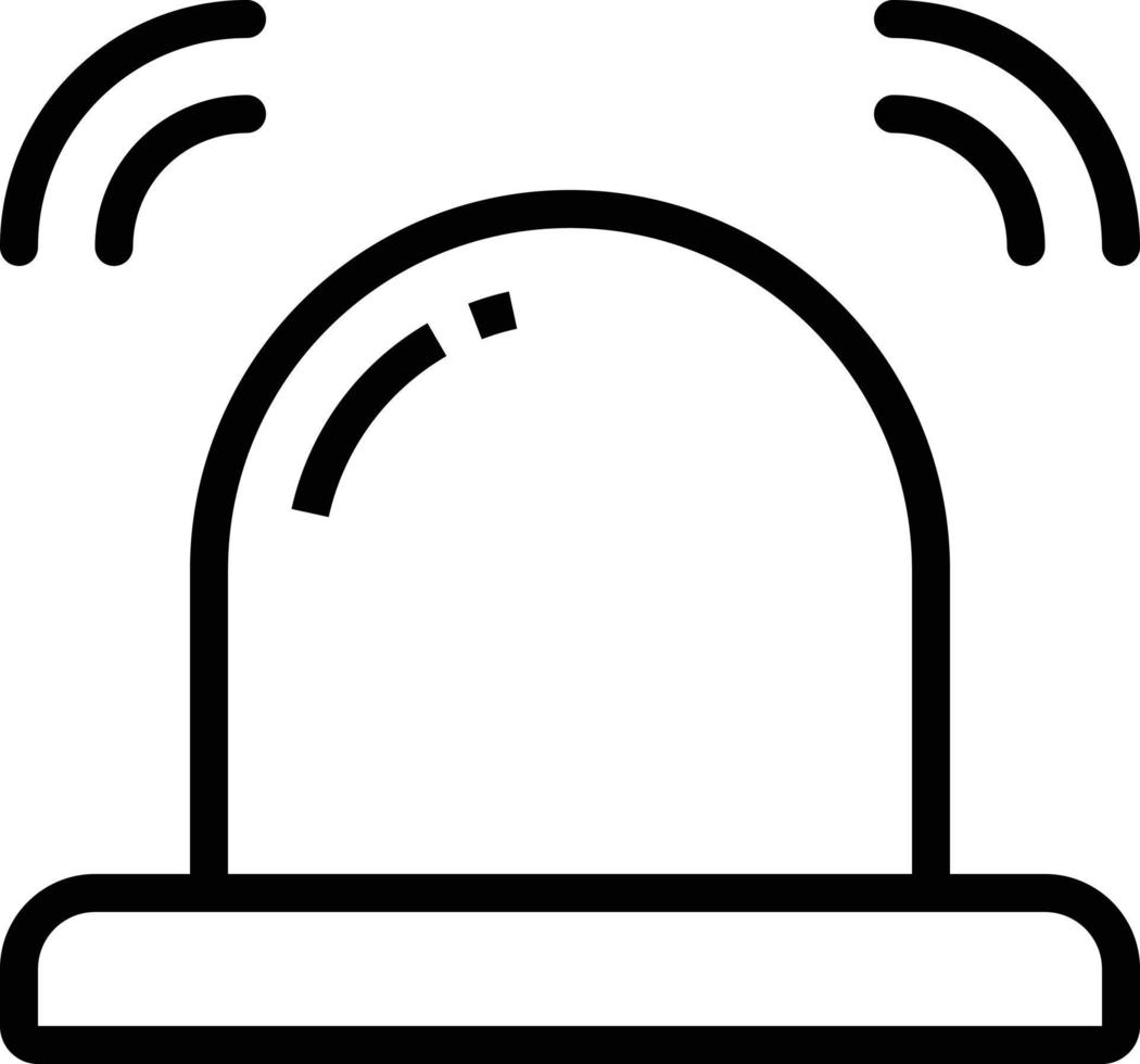 sirena wifi ring emergencia - icono de contorno vector