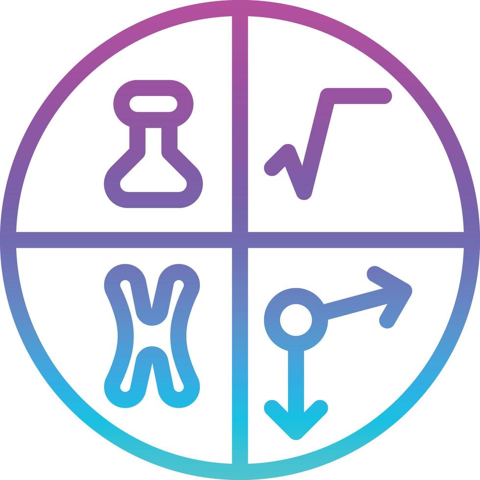 biochemistry education subject study school - gradient icon vector