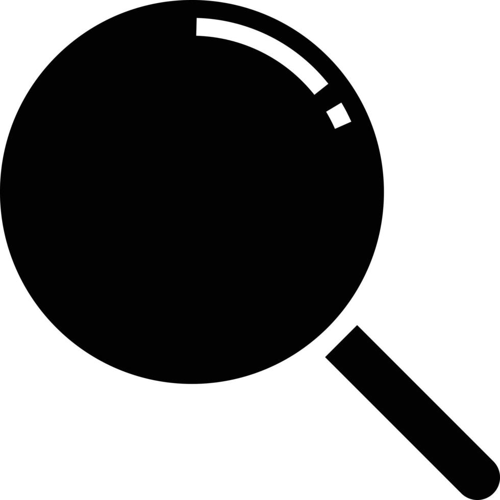 search magnifying - solid icon vector