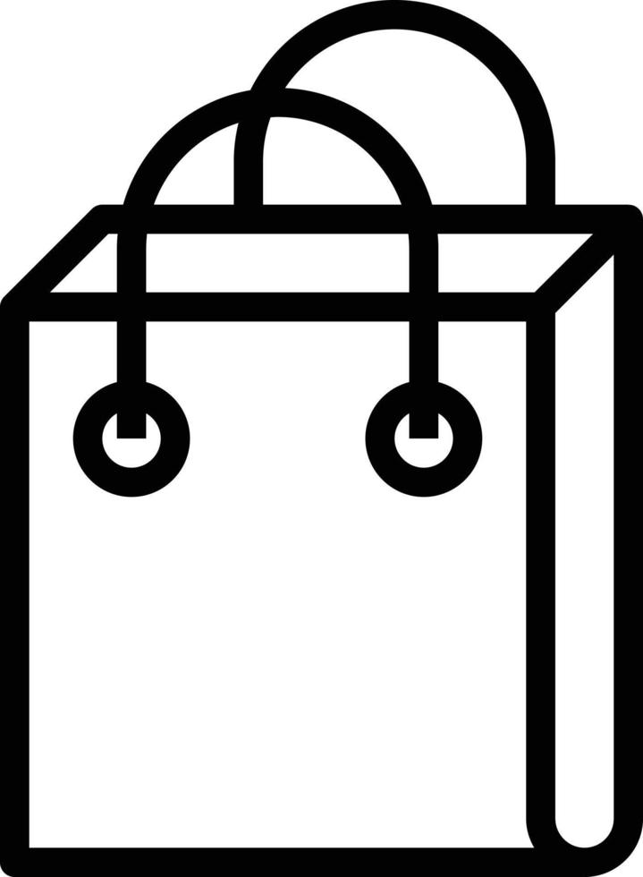 shopping bag bag - outline icon vector