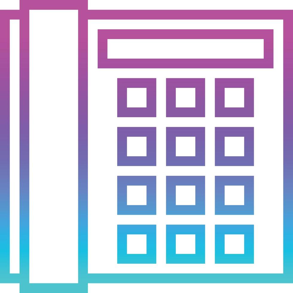 telephone communication hotel - gradient icon vector