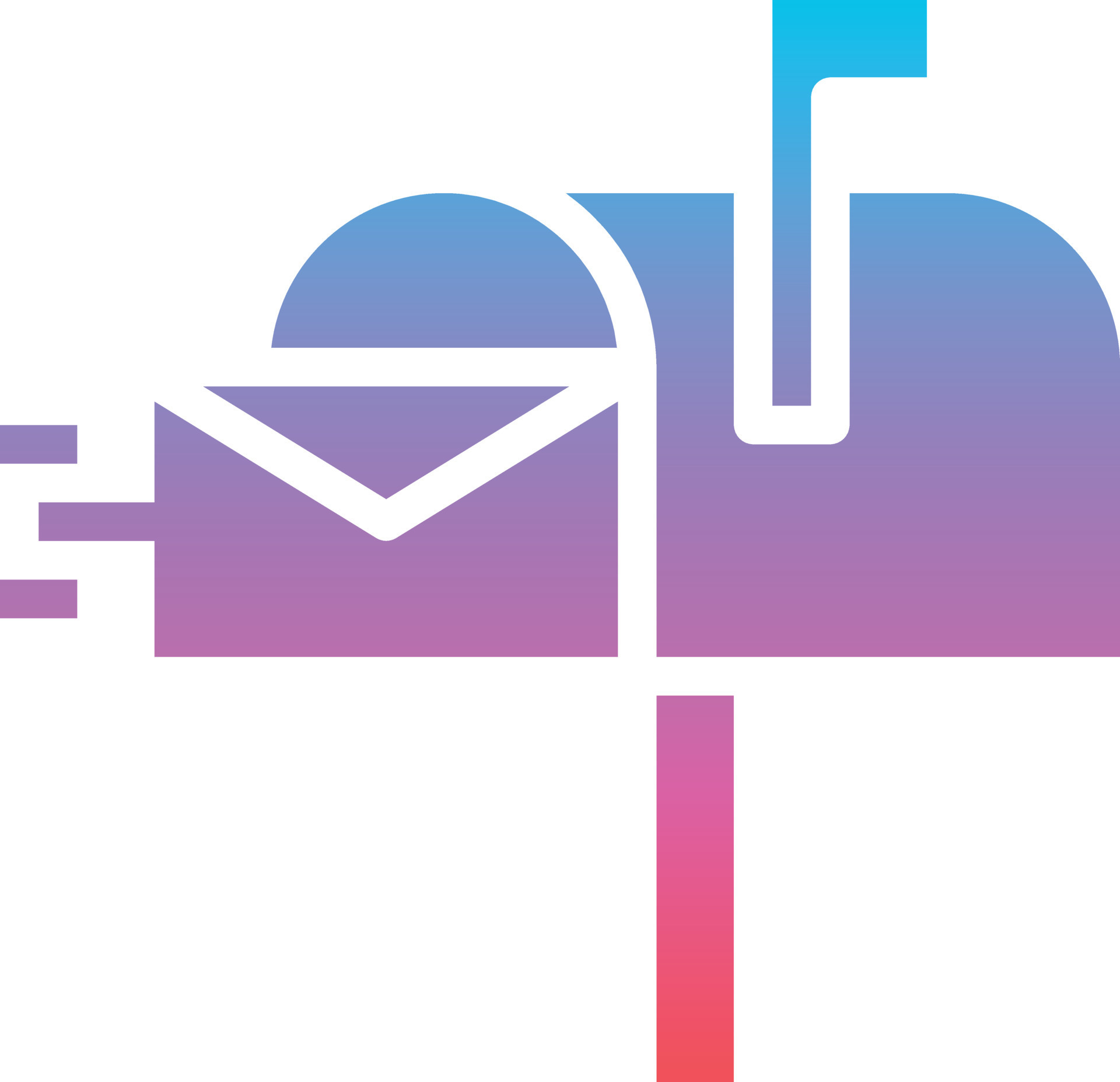 mail box message sending communication gradient solid icon 14055770