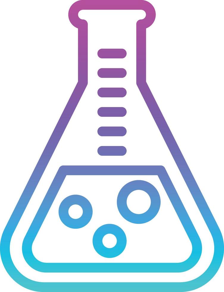 science lab test tube bubble - gradient icon vector