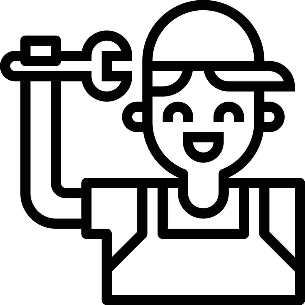 mechanic fix repair diy - outline icon vector