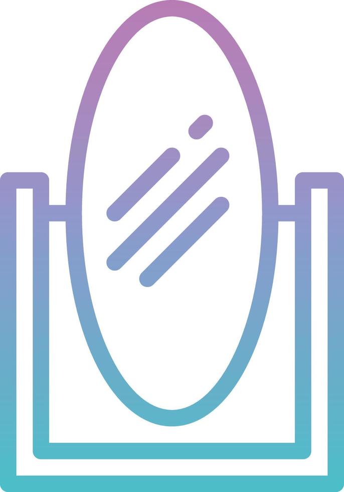 mirror dressing glass fashion furniture - gradient icon vector