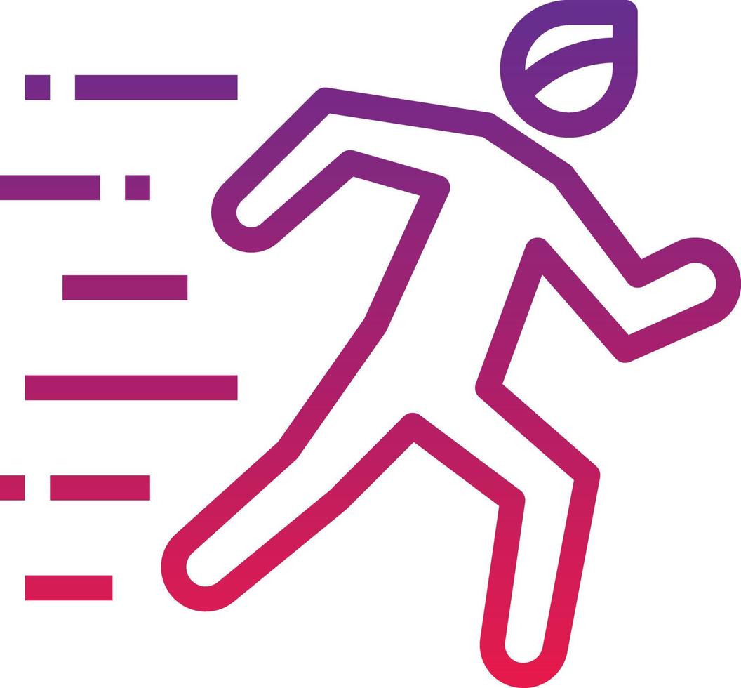 correr humano correr deporte - icono de degradado vector