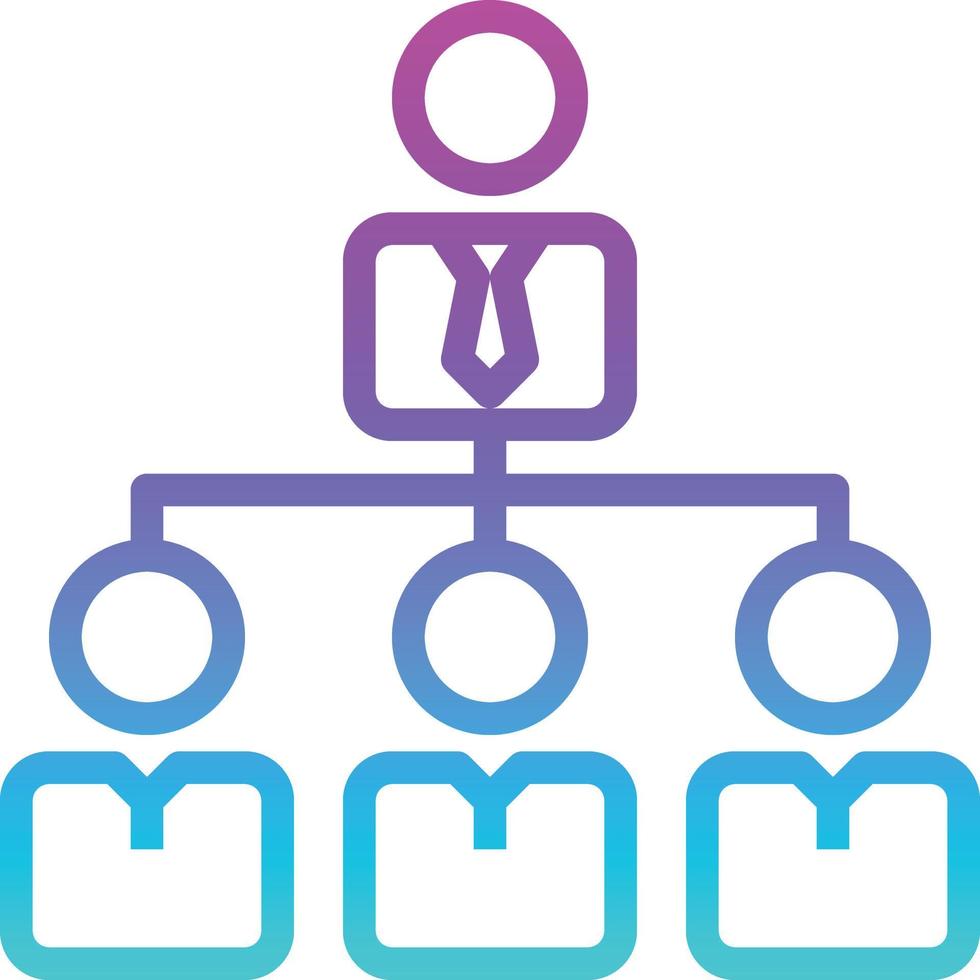 organization collaboration teamwork connection partnerships - gradient icon vector