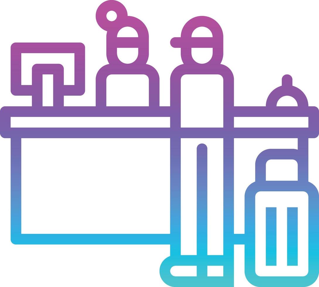 reception information traveller welcome hotel - gradient icon vector