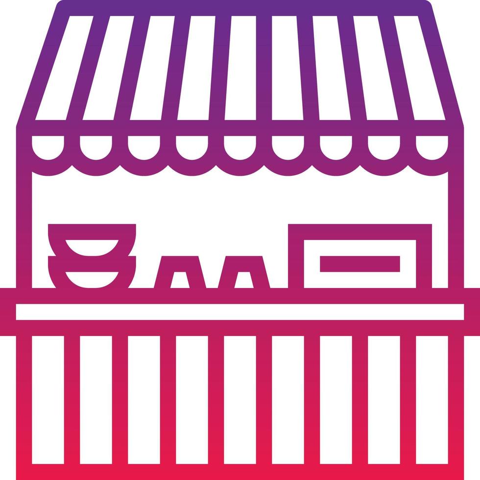 stall food carnival - gradient icon vector
