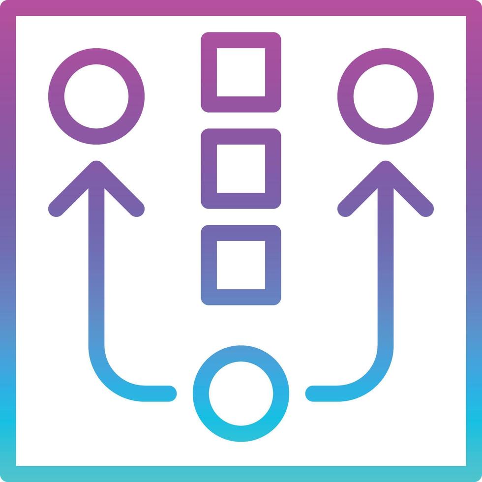 strategy flow working promotion way - gradient icon vector