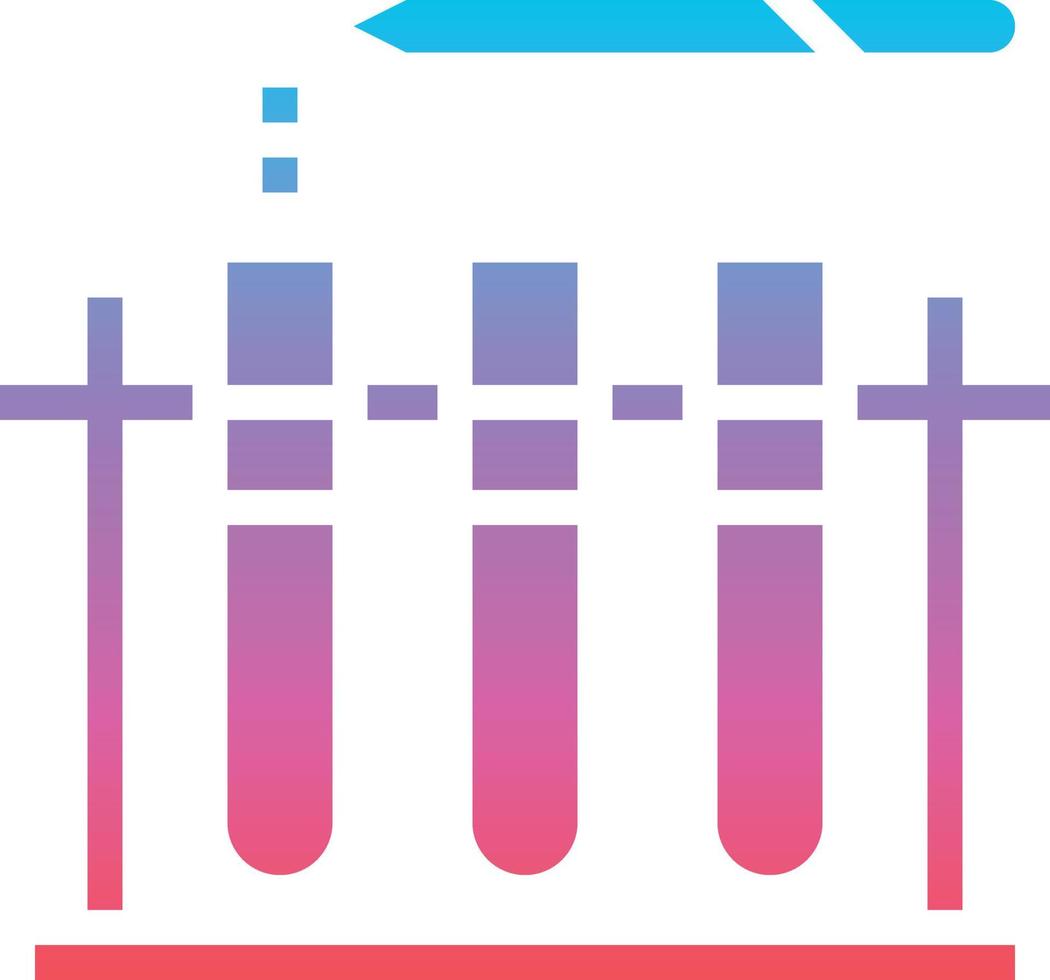 test laboratory science medical - gradient solid icon vector