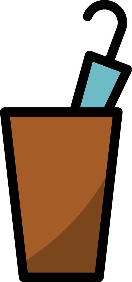 umbrella stand umbrella raining stand furniture - filled outline icon vector