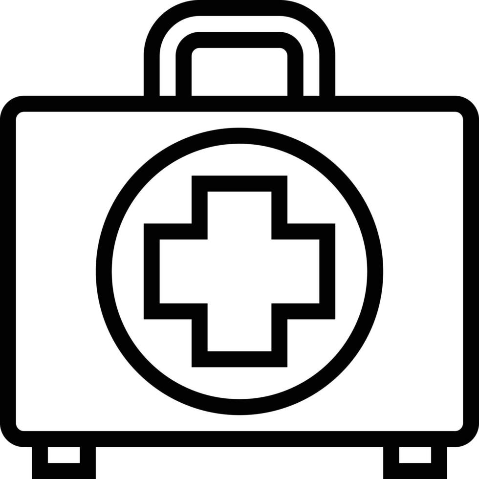 first aid kit healthcare medical - outline icon vector