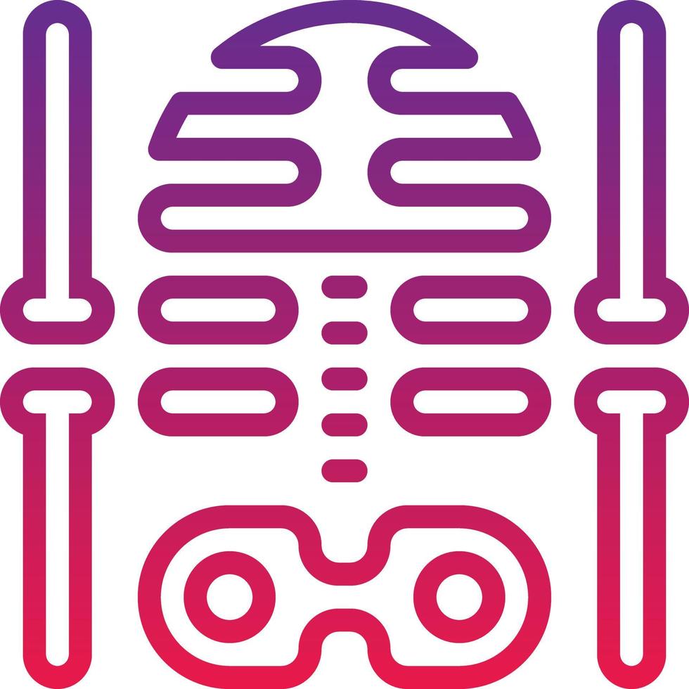 x ray skeleton healthcare medical - gradient icon vector