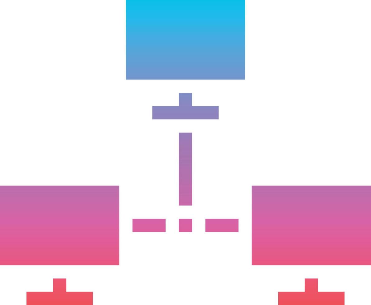 lan computer internet network - gradient solid icon vector