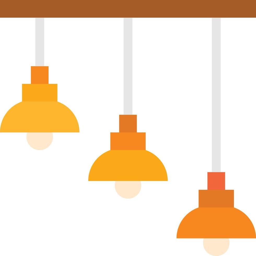 hanging lamps lamps lighting bulb furniture - flat icon vector