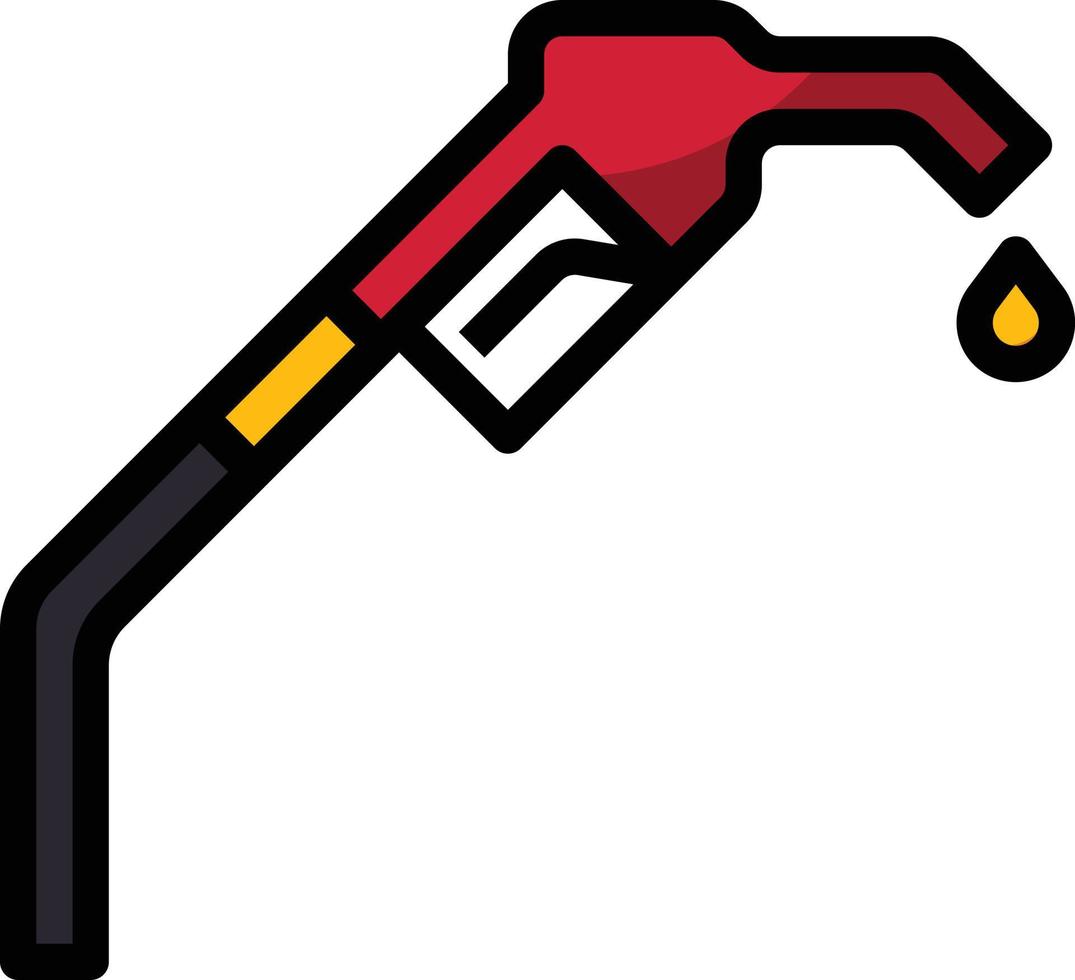 fuel oil refill gas - filled outline icon vector