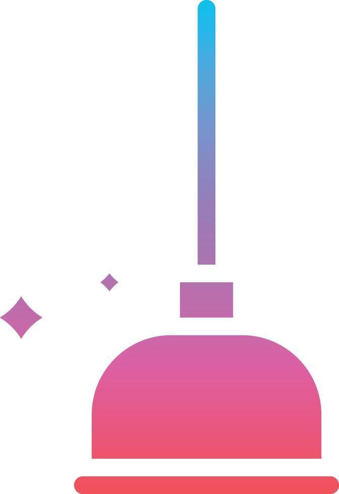 plunger improvement cleaning - gradient solid icon vector