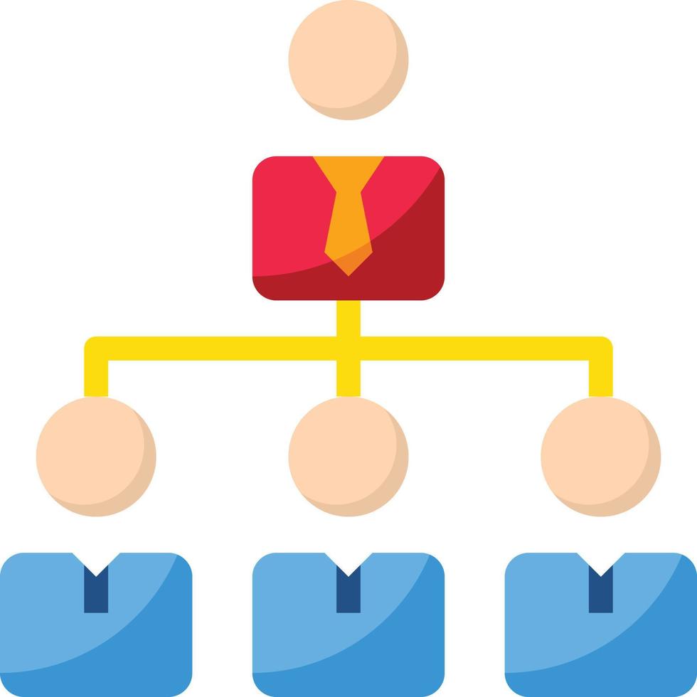 organización colaboración trabajo en equipo conexión asociaciones - icono plano vector