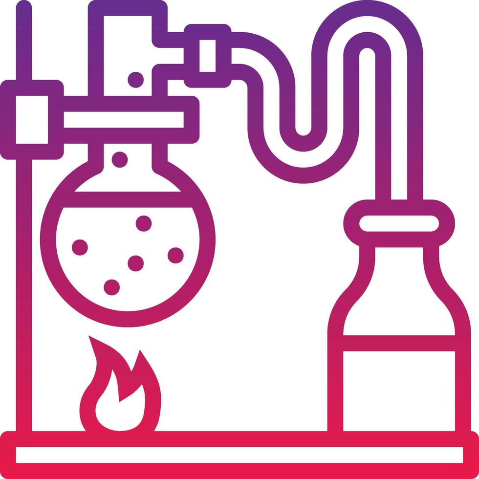 chemistry lab laboratory test tube volatile - gradient icon vector