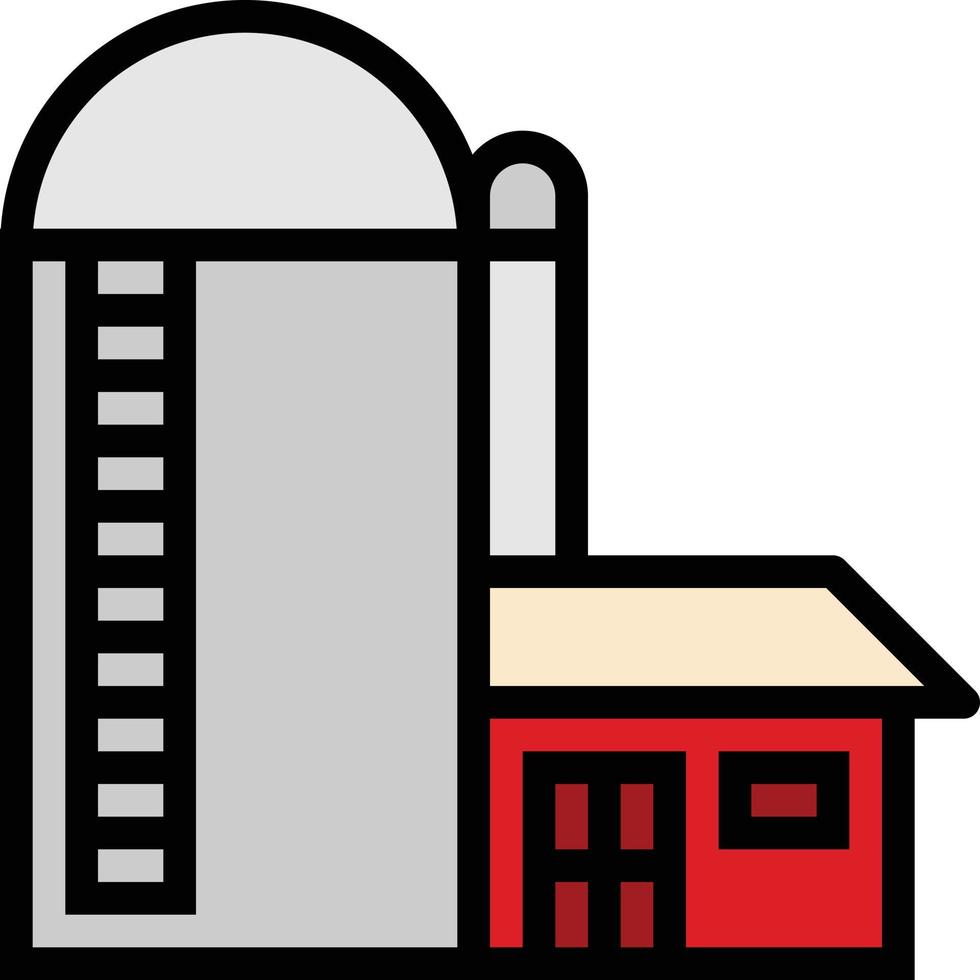 silo harvest farm - filled outline icon vector
