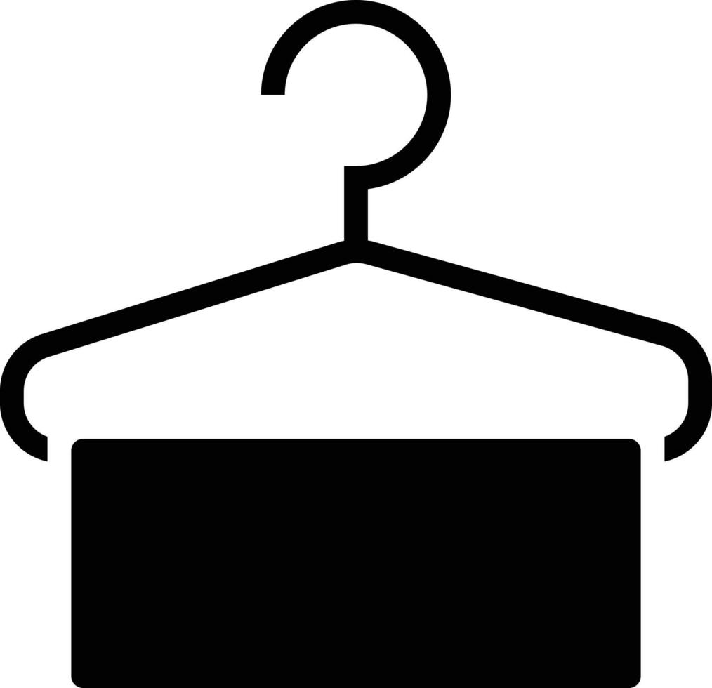 hanger towel - solid icon vector