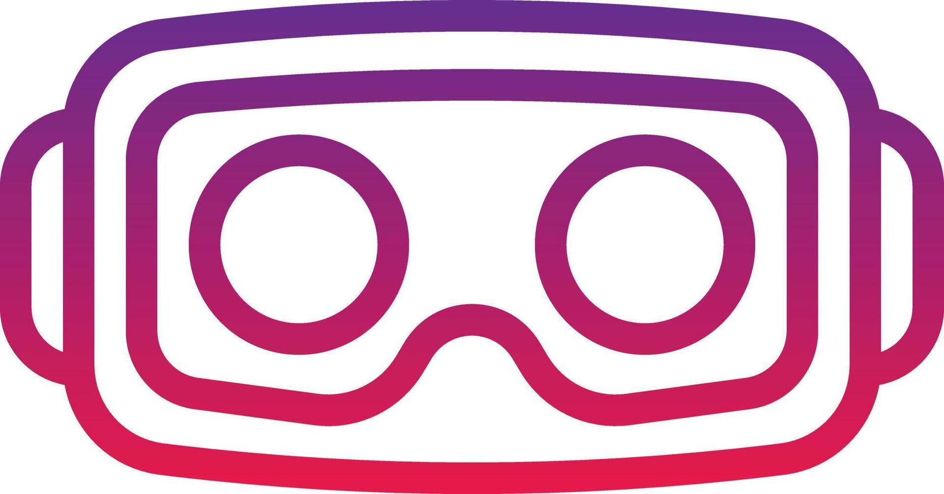 vr wifi technology headset - gradient icon vector