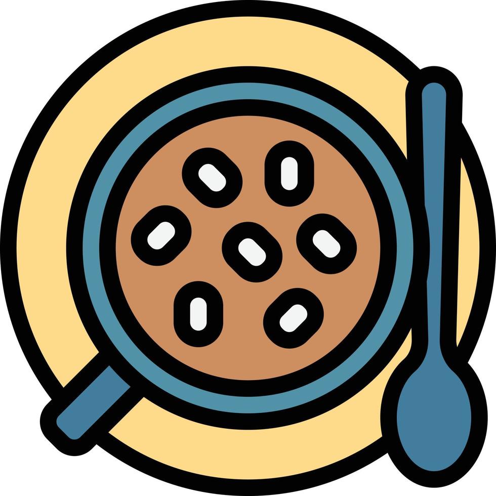 hot chocolate marshmallow mug spoon - filled outline icon vector