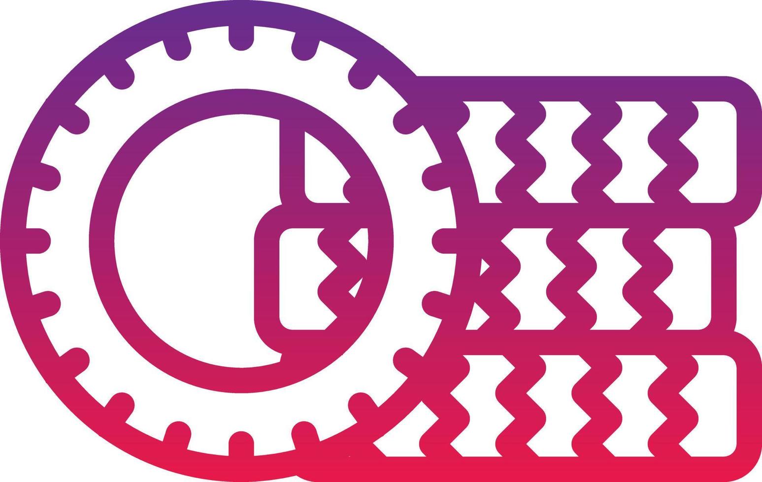 wheel tire stack racing - gradient icon vector
