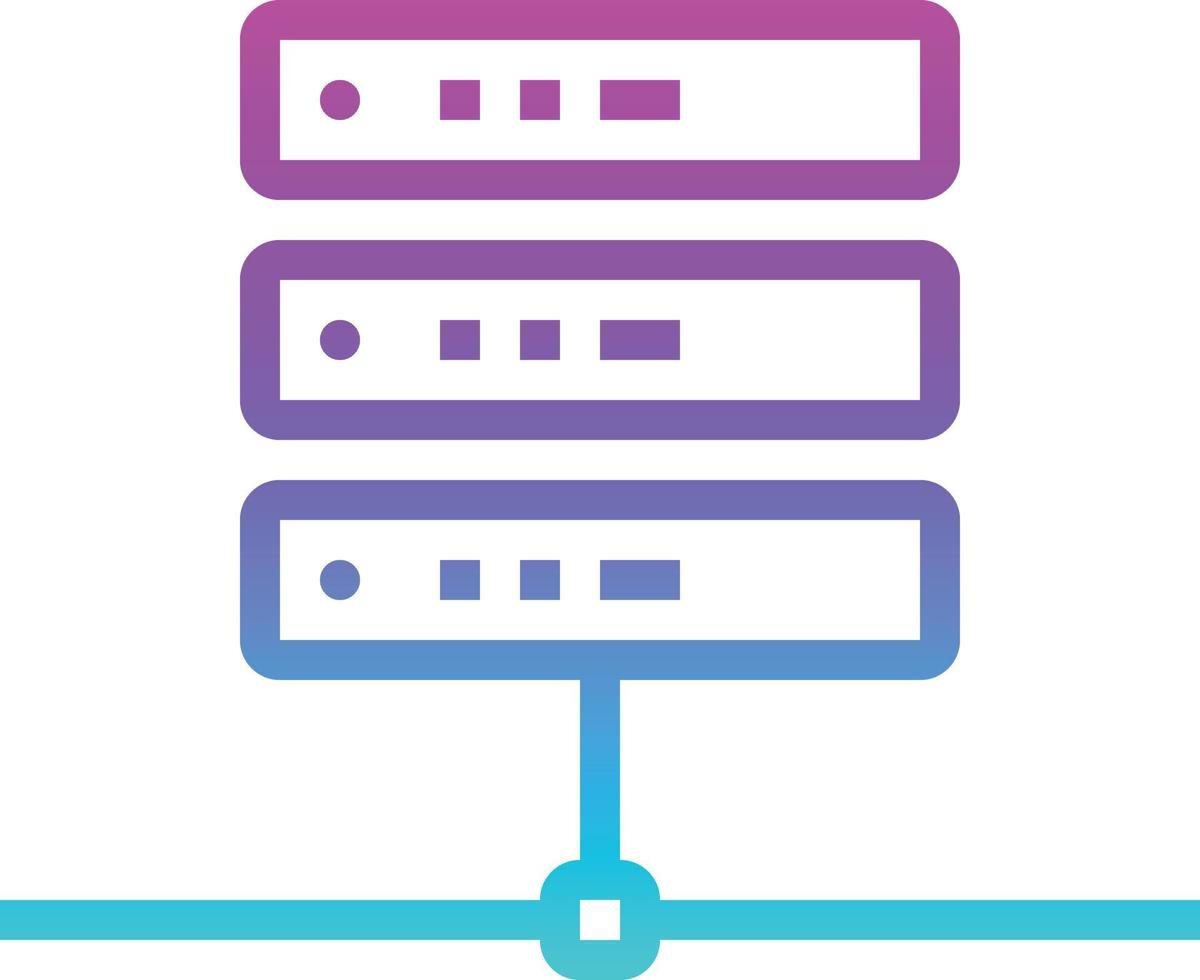 server file lan connectivity - gradient icon vector