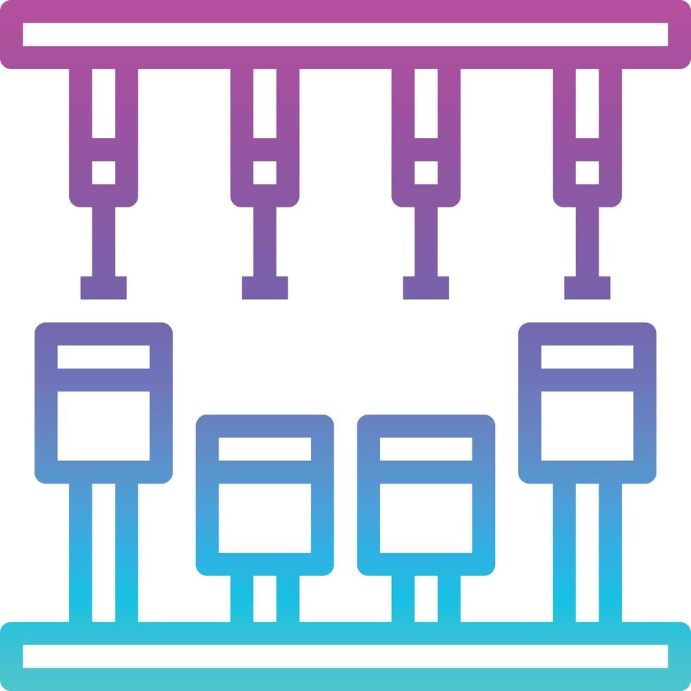engine start part - gradient icon vector