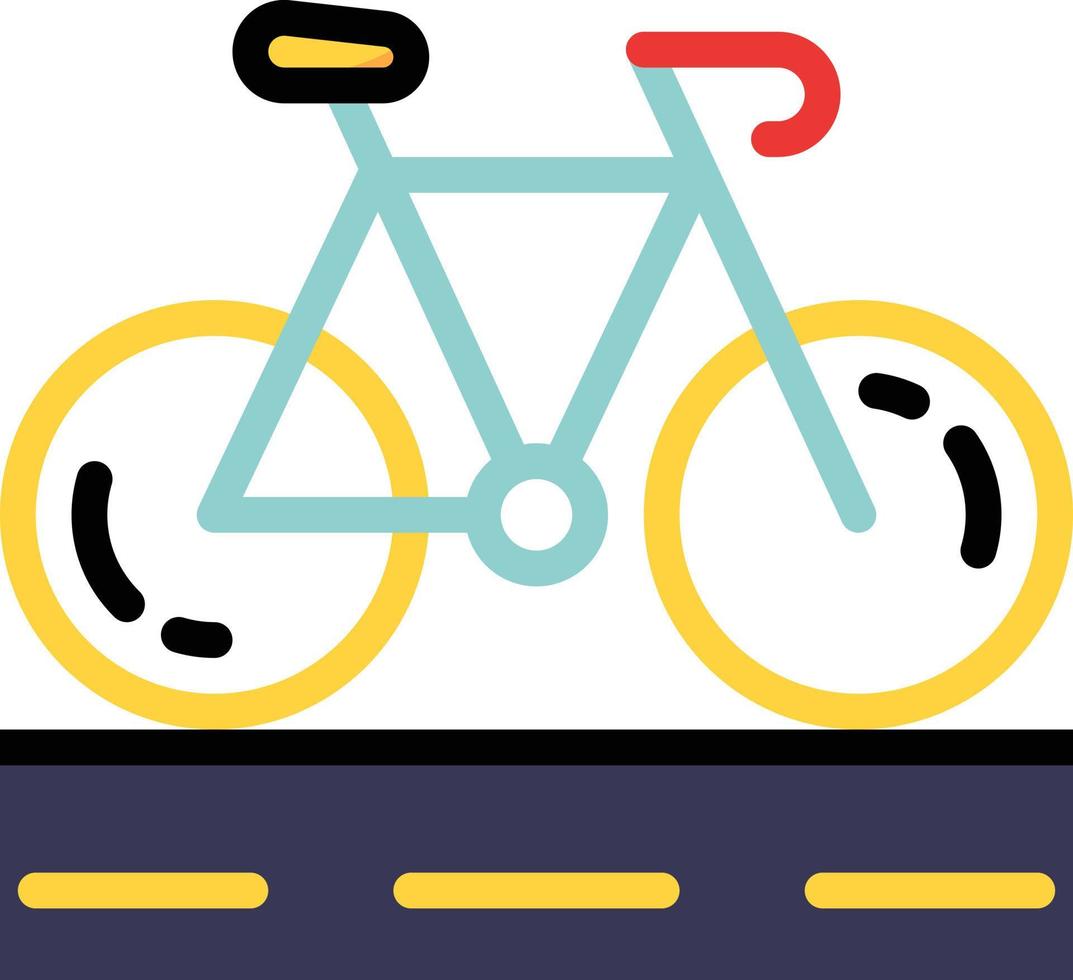 cycling bycicle sport bike - filled outline icon vector